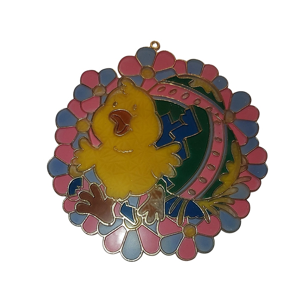 Vintage Plastic Easter Chick Suncatcher